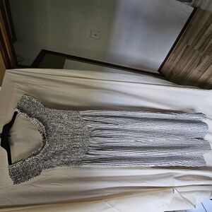 Justify Black and White Embellished Pleated Jumpsuit